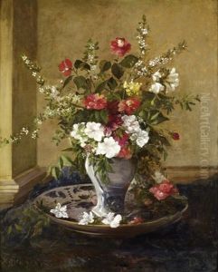 Vase De Fleurs Sur Entablement Vase De Fleurs Sur Entablement