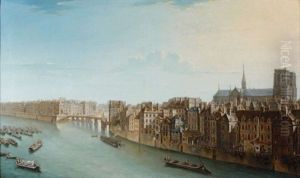Vue De L'ile Saint Louis Avec Notre-dame