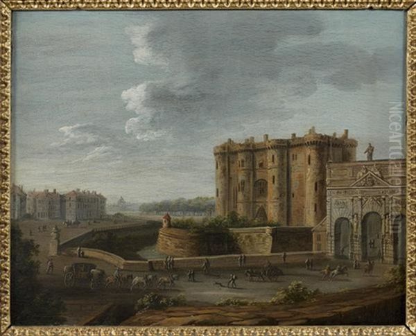 Vue De La Bastille, De La Porte Saint Antoine Et D'une Partie Du Faubourg - view 1
