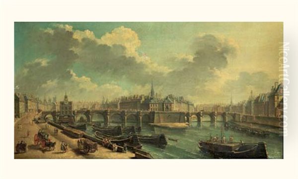 Vue Du Pont Neuf Avec La Samaritaine, Et L'ile De La Cite - view 1