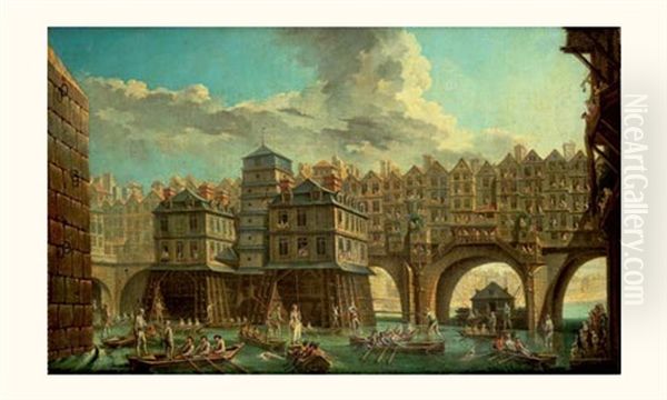 La Joute Des Mariniers Entre Le Pont Notre-dame Et Le Pont Au Change - view 1