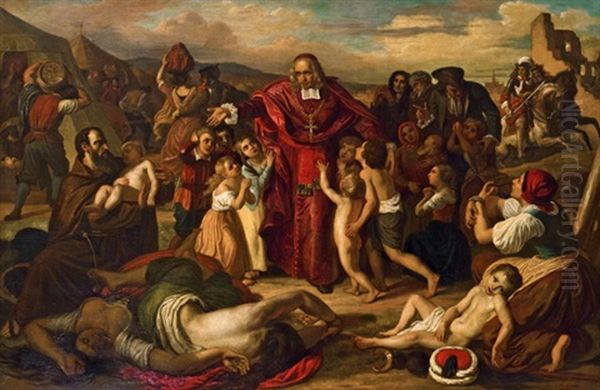 Graf Kolonitz, Bischof Von Neustadt, Fuhrt Nach Der Belagerung Wiens Durch Die Turken Im Jahr 1683 Die Kinder Der Ermordeten Christlichen Gefangenen - view 1