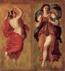 Zwei Musen: Terpsichore Und Euterpe Mit Dopelflote Zwei Musen: Terpsichore Und Euterpe Mit Dopelflote