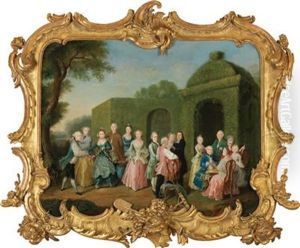 An Elegant Company by Achaz Gottlieb Raehmel