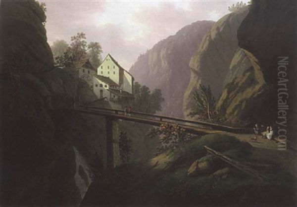 Brucke Uber Eine Schlucht - view 1