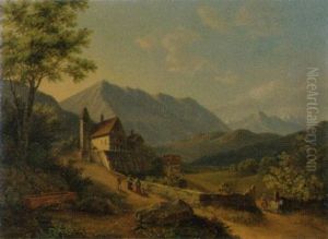 Landschaft Mit Kirche Und Staffage Landschaft Mit Kirche Und Staffage