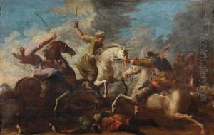 Battaglie (pair) by Francesco M. Raineri (Schivenoglia)