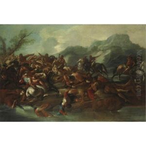 Scena Di Battaglia Lungo Un Fiume by Francesco M. Raineri (Schivenoglia)