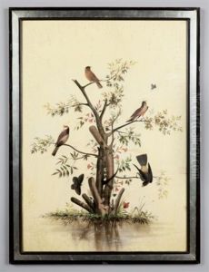 Albero Con Uccellini Albero Con Uccellini