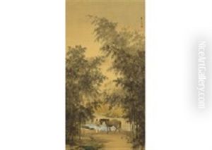 Bamboo Woods And Horse
