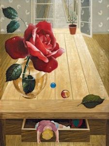 Rose Dans Un Interieur by Ratislaw Rakoff