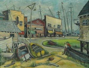 Fishing Village by Ratislaw Rakoff