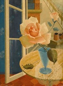 Roses By An Open Window