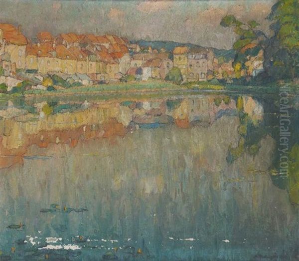 Reflets De La Maison Dans L'etang - view 1