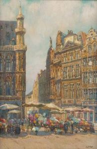 Marche Aux Fleurs A La Grand Place De Bruxelles