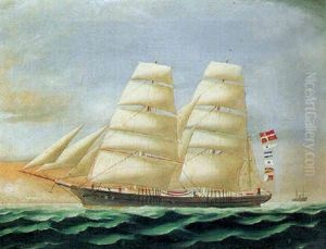 Skibsportraet Af "conrad" Forende Dansk Flag