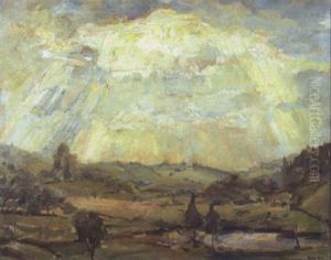 Sonnendurchbruch Im Voralpenland by Georg Rall