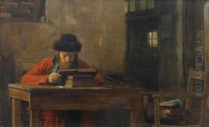Reading Rabbi by Theodore Jacques Ralli