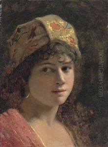 A Greek Beauty by Theodore Jacques Ralli