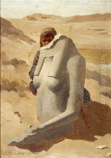 Child Behind A Statue - view 1