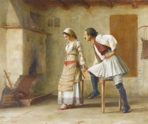 Flirtation by Theodore Jacques Ralli