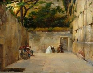 Wailling Wall, Jerusalem by Theodore Jacques Ralli
