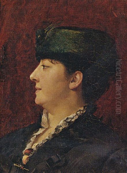 Woman In A Green Hat - view 1
