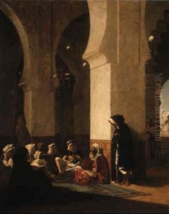 Catechism In An Algerian Mosque by Theodore Jacques Ralli