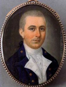 Portrait Of A Gentleman In A Blue Coat With Gold Buttons And White Waistcoat