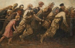 Les Bateliers De La Volga by Ramah (Henri Francois Raemaeker)