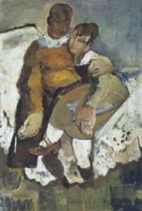 Le Couple (ramah Et Son Epouse) by Ramah (Henri Francois Raemaeker)