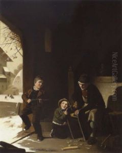 Grandfather's Labour Of Love by Arthur Georges (Baron von) Ramberg