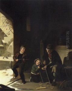 The Sled Maker by Arthur Georges (Baron von) Ramberg