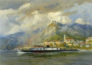 Das Personenschiff Ams Traun Vor Durnstein