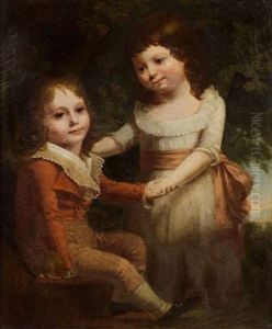 Deux Enfants Dans Un Paysage Deux Enfants Dans Un Paysage