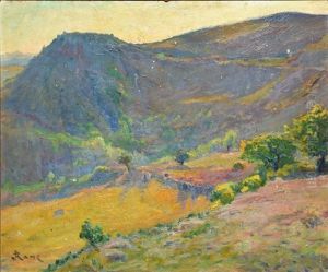 Paysage Aux Collines Mauves by Jules Louis Rame