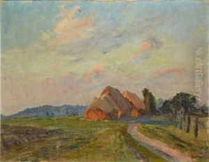 Meules De Paille Au Chemin Tournant
