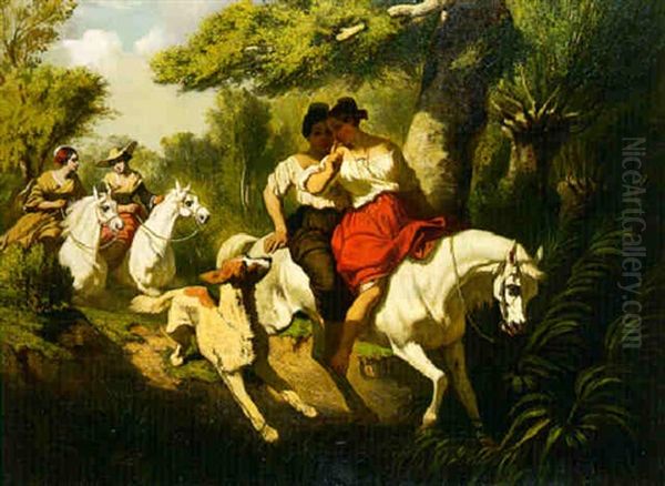 A Hunting Party At Alciennes - view 1