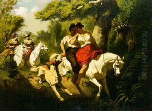 A Hunting Party At Alciennes by Charles Ramelet