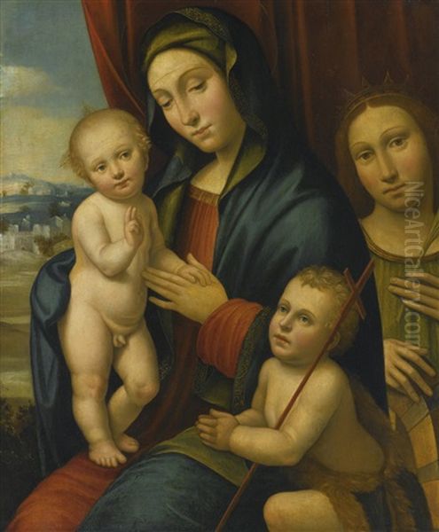 Madonna And Child With The Infant Saint John The Baptist And Saint Catherine Of Siena - view 1