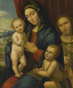 Madonna And Child With The Infant Saint John The Baptist And Saint Catherine Of Siena