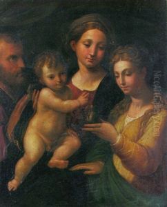 The Holy Family With Saint Mary Magdalen by Bartolomeo Ramenghi