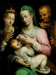 The Holy Family With Saint Agatha