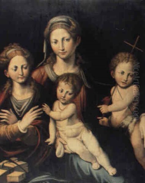Madonna Col Bambino E I Santi Giovannino E Caterina D'alessandria - view 1