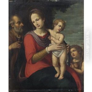 Sacra Famiglia Con San Giovanni by Giovanni Battista Ramenghi