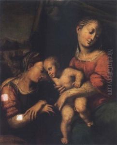 The Mystic Marriage Of Saint Catherine by Giovanni Battista Ramenghi