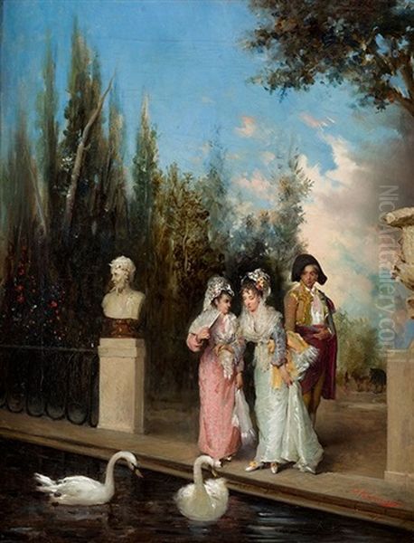 Escena Galante Junto A Estanque, 1877 - view 1