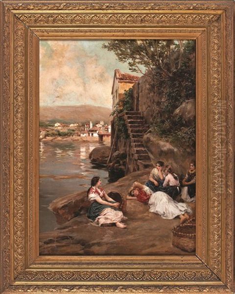 Jovenes A Las Orillas De Un Rio - view 1