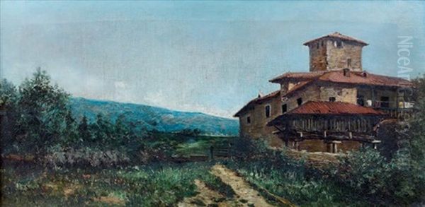 Maison Devant Un Chemin En Espagne - view 1