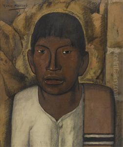 Nino Mexicano Con Zarape by Alfredo Ramos Martinez